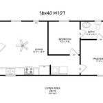 16x40 1 Bedroom Cabin Floor Plans